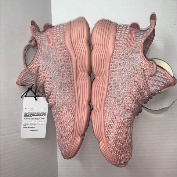 HUHV Flow 360 Ultra Cloud Runner‎ Shoes. Hibiscus (Pink) Grey. Women 13 Men 10 - Picture 2 of 15